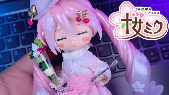 粘土娃 初音未来 樱花未来 赏花装扮