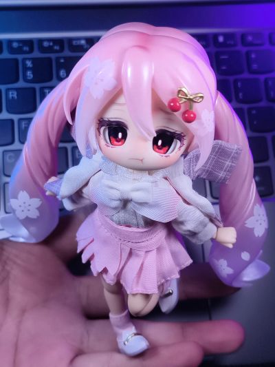 粘土娃 初音未来 樱花未来 赏花装扮