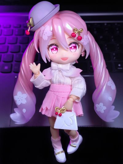 粘土娃 初音未来 樱花未来 赏花装扮