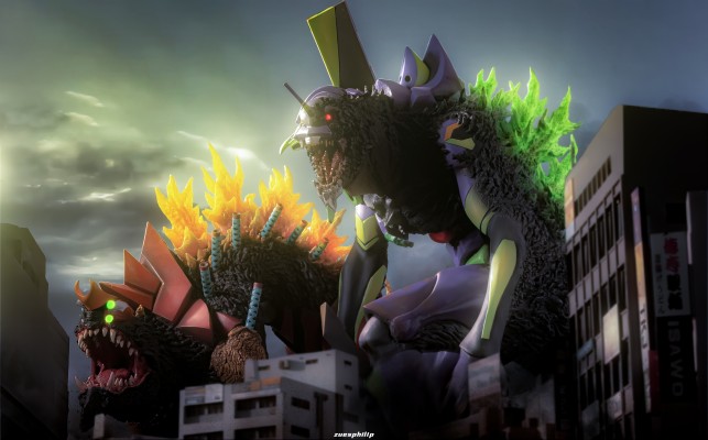 东宝30厘米系列 哥斯拉大战新世纪福音战士 初号机“哥斯拉”觉醒形态