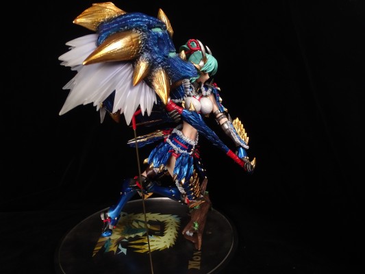 粘土人 #1407 怪物猎人世界：冰原 女猎人 雷狼龙阿尔法 Ver.