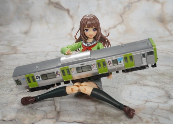 创彩少女庭园 结城圆 冬装 夜莺色 与 先头车博物馆 E235系 山手线 创彩少女庭园电车 套装
