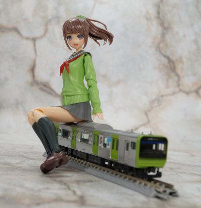 创彩少女庭园 结城圆 冬装 夜莺色 与 先头车博物馆 E235系 山手线 创彩少女庭园电车 套装