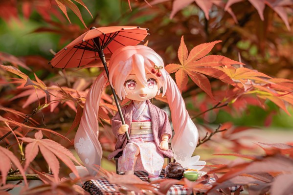 粘土娃 初音未来 樱花未来 赏花装扮