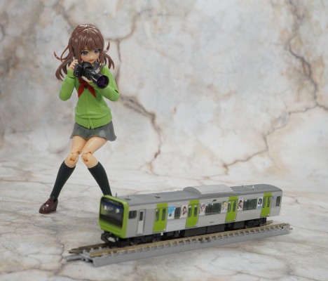 创彩少女庭园 结城圆 冬装 夜莺色 与 先头车博物馆 E235系 山手线 创彩少女庭园电车 套装