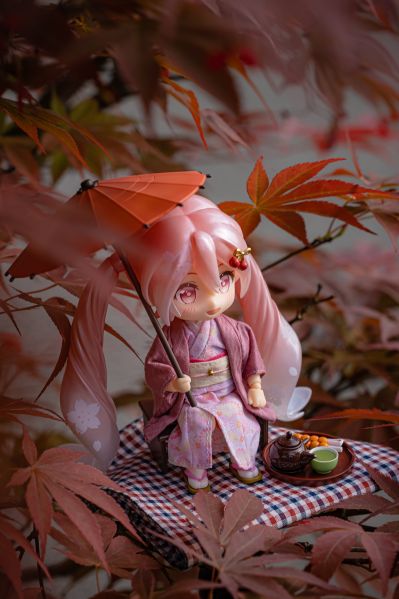 粘土娃 初音未来 樱花未来 赏花装扮