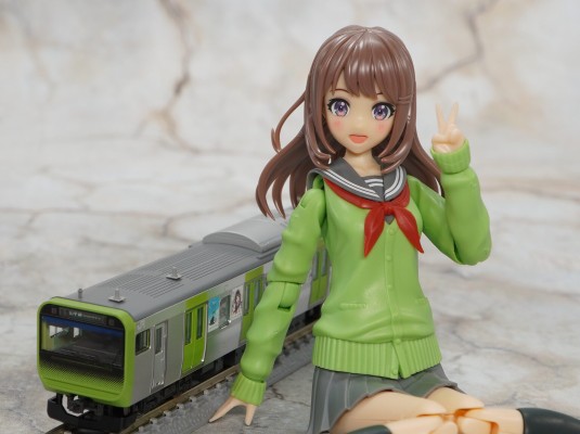 创彩少女庭园 结城圆 冬装 夜莺色 与 先头车博物馆 E235系 山手线 创彩少女庭园电车 套装
