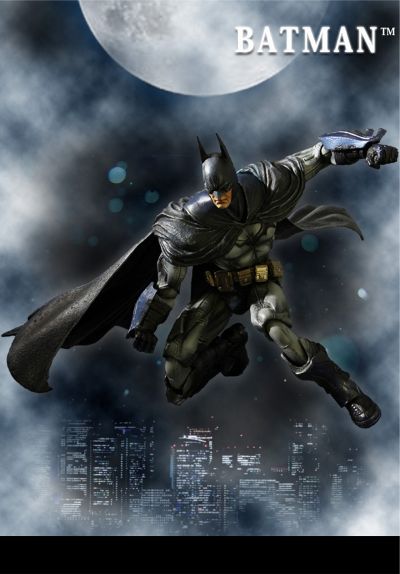 PLAY ARTS改 蝙蝠侠（蝙蝠侠：阿卡姆疯人院） 可动人偶