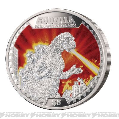 哥斯拉诞生60周年纪念官方配色 纪念币 初代哥斯拉 特制豪华模型套装