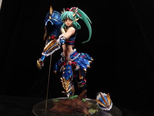 粘土人 #1407 怪物猎人世界：冰原 女猎人 雷狼龙阿尔法 Ver.