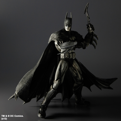 PLAY ARTS改 蝙蝠侠：阿卡姆疯人院 蝙蝠侠（黑白配色）