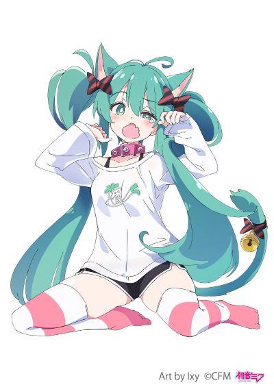 Desktop Cute 初音未来 ~猫耳T恤~
