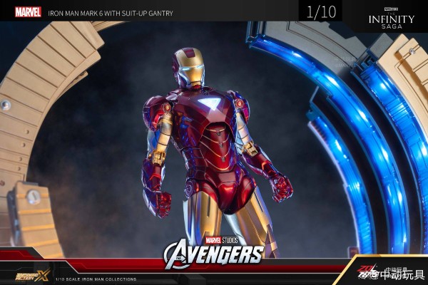 复仇者联盟 钢铁侠 6号装甲 与 环形拆甲台 套装