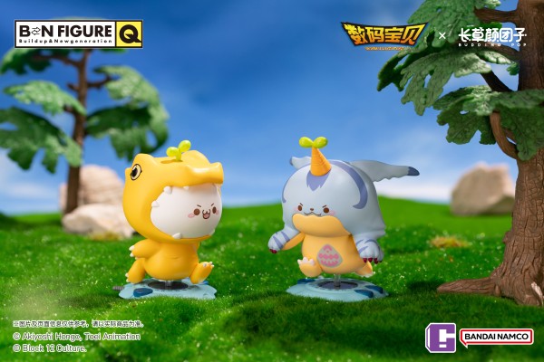 BN FIGURE Q系列 数码宝贝×长草颜团子 联名商品第一弹盲盒