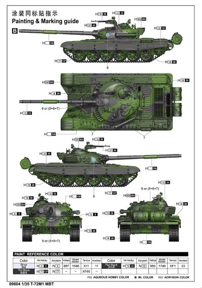 编号:09604 1/35 装甲车辆系列 T-72M1主战坦克