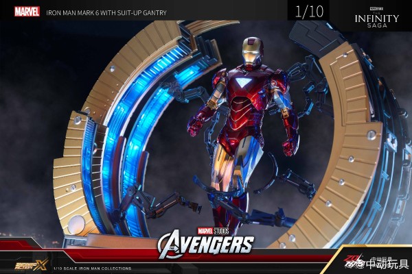 复仇者联盟 钢铁侠 6号装甲 与 环形拆甲台 套装
