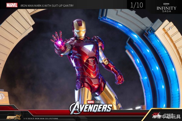 复仇者联盟 钢铁侠 6号装甲 与 环形拆甲台 套装