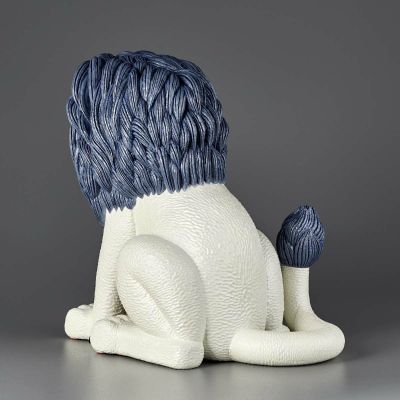 三沢厚彦 ANIMALS 狮子 灰色 软胶完成品