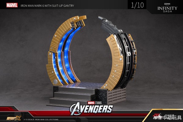 复仇者联盟 钢铁侠 6号装甲 与 环形拆甲台 套装
