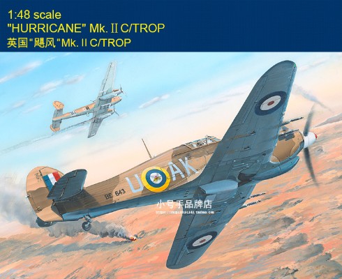 编号：81779 1/48 军用飞机系列 英国“飓风”Mk.ⅡC/TROP