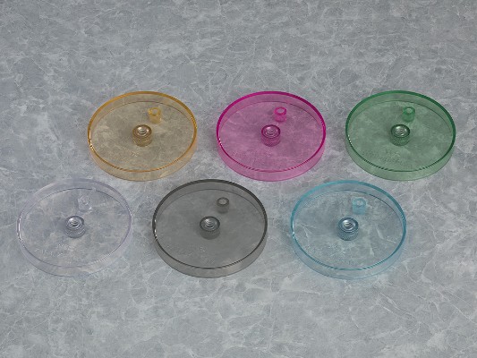 粘土人配件系列 拍照用底座 2个一套 （透明色/透明橙色/透明粉色/透明灰色/透明蓝色/透明绿色）