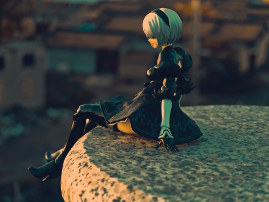 figma#643 尼尔：自动人形（动画版） 2B（寄叶二号B型）