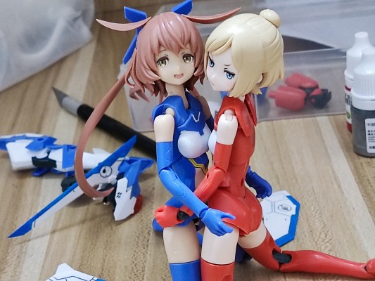 机甲少女 短剑 泳装 蓝色冲击配色