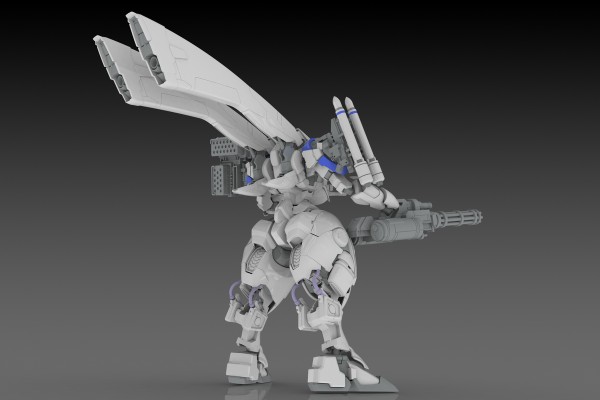 特勤机甲队2 X-4＋(PD-802) 装甲步兵用武装套装3【肩部配件＋DRu35 MLC＋R25火箭＋M7A加特林】