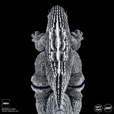 软胶 JAMES GROMAN设计 哥斯拉 钢笔与墨水版