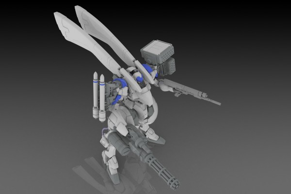 特勤机甲队2 X-4＋(PD-802) 装甲步兵用武装套装3【肩部配件＋DRu35 MLC＋R25火箭＋M7A加特林】