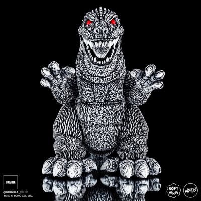 软胶 JAMES GROMAN设计 哥斯拉 钢笔与墨水版