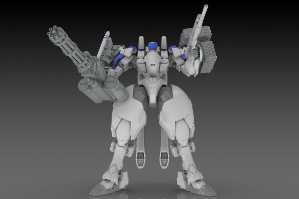 特勤机甲队2 X-4＋(PD-802) 装甲步兵用武装套装3【肩部配件＋DRu35 MLC＋R25火箭＋M7A加特林】