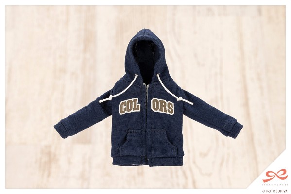 创彩少女庭园 小衣橱 拉链连帽衫 海军蓝/淡粉色/黑色