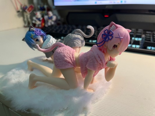 Desktop Cute Re:从零开始的异世界生活 雷姆~猫咪居家服~（TAITO线上抓娃娃限定）