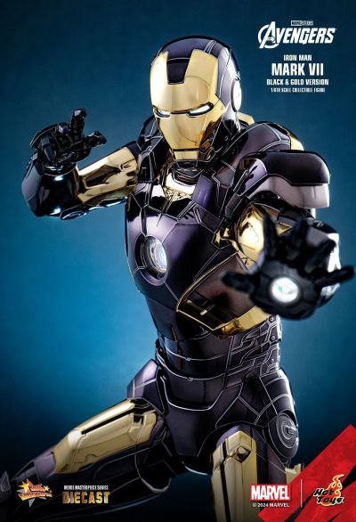 MMS741D61 复仇者联盟 钢铁侠 7号装甲 黑金电镀色版