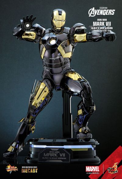 MMS741D61 复仇者联盟 钢铁侠 7号装甲 黑金电镀色版