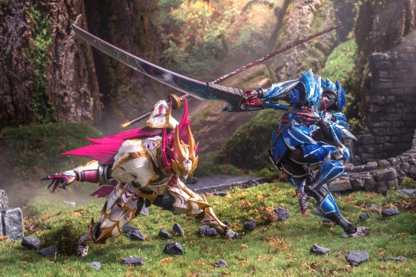 转轮科技系列 惊奇山口 怪物猎人崛起：曙光 男剑士猎人 爵银龙套装