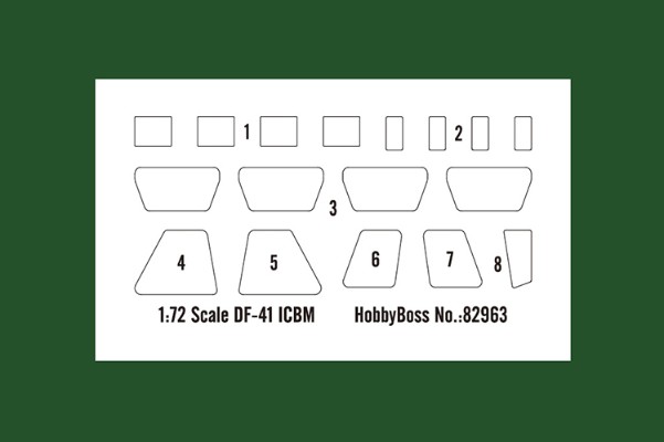 编号:82963 1/72 装甲车辆系列 DF-41洲际弹道导弹