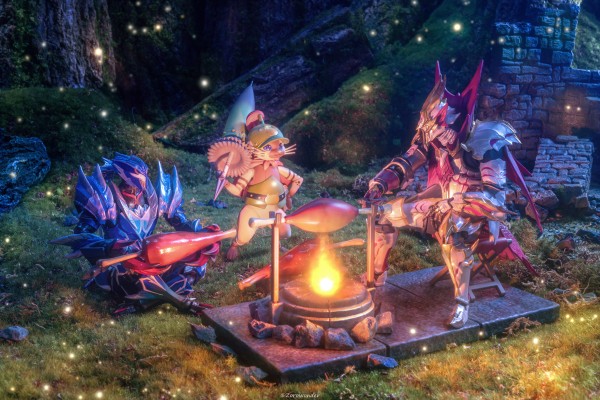 转轮科技系列 惊奇山口 怪物猎人崛起：曙光 男剑士猎人 爵银龙套装