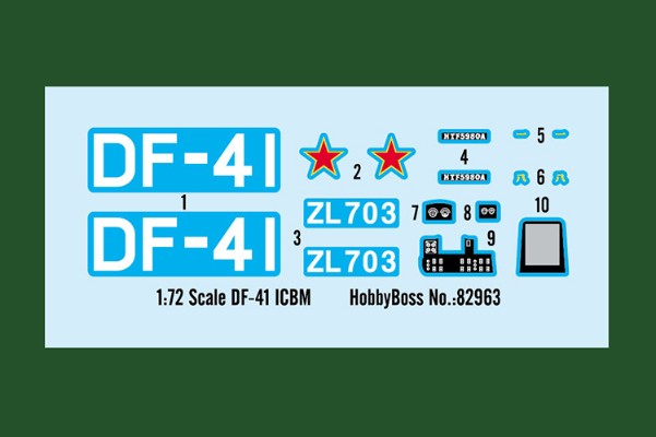 编号:82963 1/72 装甲车辆系列 DF-41洲际弹道导弹
