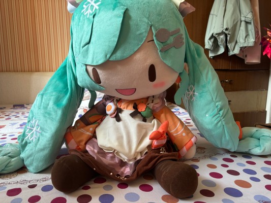 初音未来系列 雪未来2024  Fuwa Petit 可爱软绵绵玩偶 超大尺寸