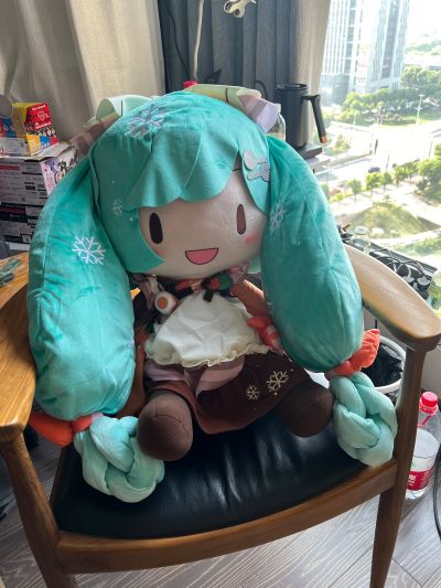 初音未来系列 雪未来2024  Fuwa Petit 可爱软绵绵玩偶 超大尺寸