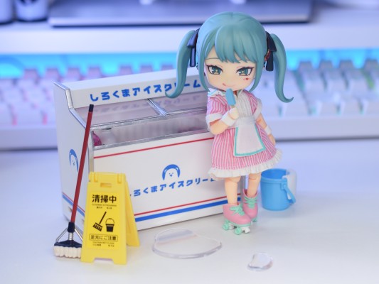 粘土娃 服装套装 女生餐厅制服（蓝色/粉红色）