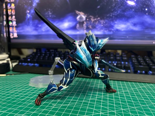 转轮科技 惊奇山口式 怪物猎人崛起：曙光 男剑士猎人 冰狼龙套装