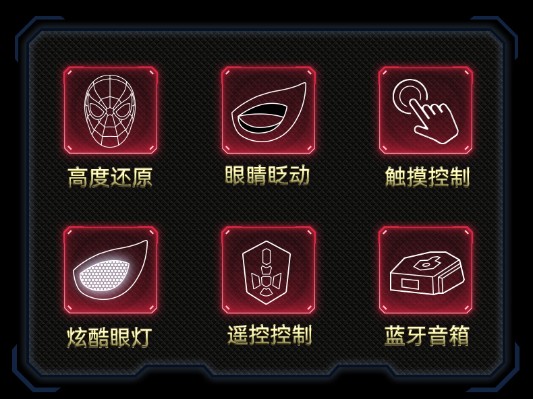 漫威系列 1：1收藏级可穿戴 钢铁蜘蛛侠头盔