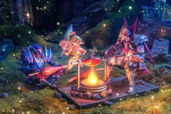 转轮科技系列 惊奇山口 怪物猎人崛起：曙光 男剑士猎人 爵银龙套装