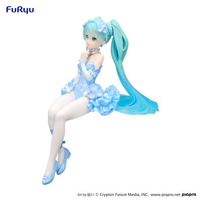 压泡面 初音未来 花仙子 粉蝶花 浅蓝色款