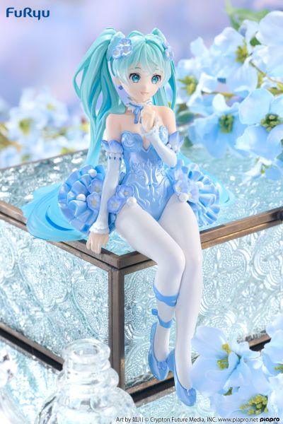 压泡面 初音未来 花仙子 粉蝶花 浅蓝色款