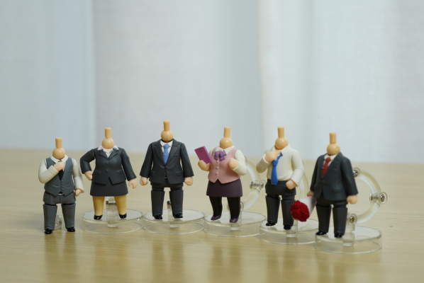 黏土人もあ 黒スーツ 