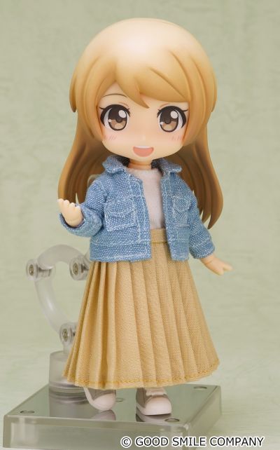 粘土娃 服装套组 牛仔夹克和裙子